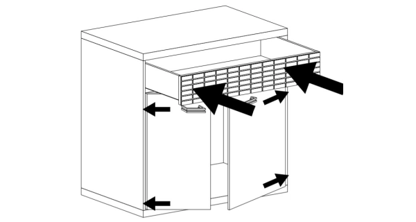 Komoda PULCHERIA 2D1S, dub ribbeck/kostka