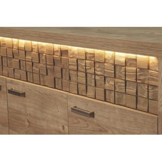 Komoda PULCHERIA 3D2S, dub ribbeck/kostka