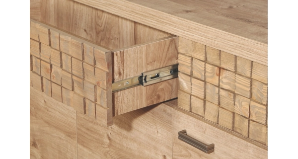 Komoda PULCHERIA 3D2S, dub ribbeck/kostka