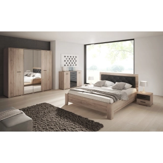 Komoda RADICH 2D4S, dubsan remo/černá