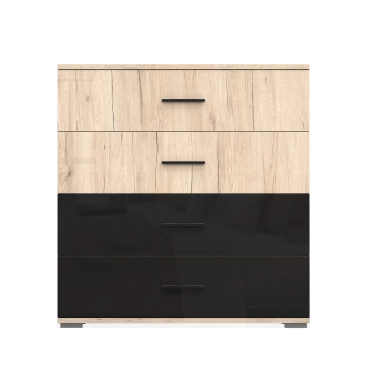 Komoda RADICH 4S, dub sanremo/černá