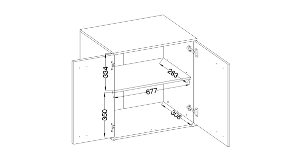 Komoda ROGELIO 3, buk DOPRODEJ
