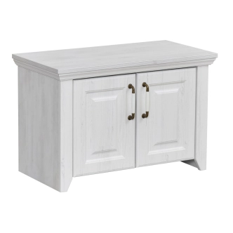 Komoda s polštářem PICARDIE, rustic bílá