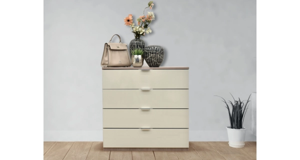 Komoda SASANKA 4F, dub nordic/písek lesk