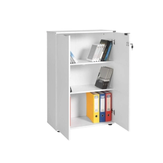 Komoda se zámkem CORNO, bílá