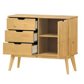 Komoda SIMIR 1D3S, masiv borovice/vosk