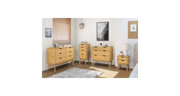 Komoda SIMIR 1D3S, masiv borovice/vosk