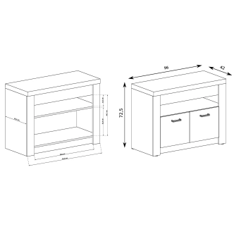 Komoda SWED S10, jasan světlý