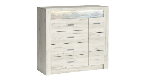 Komoda SWED S17, jasan bílý