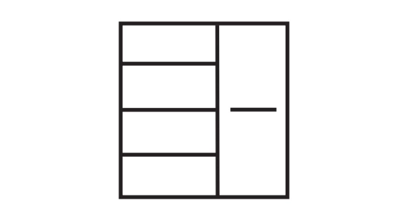 Komoda SWED S17, jasan bílý