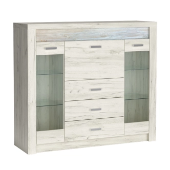 Komoda SWED S8, jasan bílý 