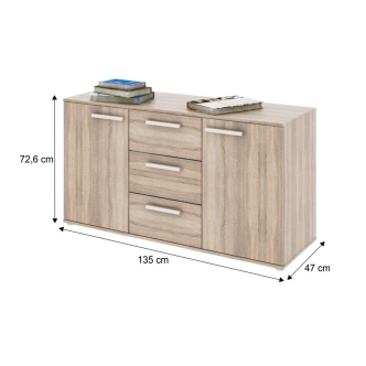 Komoda TEBING, dub sonoma