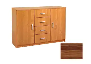 Komoda TIKOTA 2D4S, švestka wallis