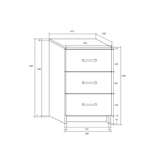 Komoda TIKOTA 3S, dub sonoma, 5 let záruka