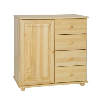 Komoda TIMOTEO, masiv borovice/moření: olše