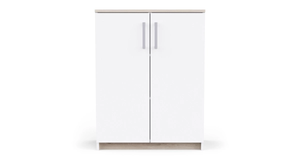 Komoda TODY 2D, bílá/dub kronberg