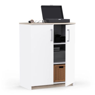 Komoda TODY 2D, bílá/dub kronberg