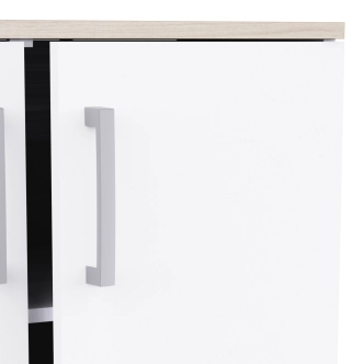 Komoda TODY 2D, bílá/dub kronberg