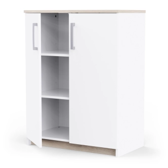 Komoda TODY 2D, bílá/dub kronberg