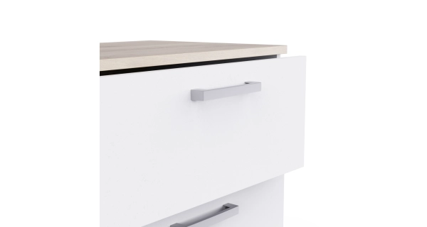 Komoda TODY 3S+3S, bílá/dub kronberg