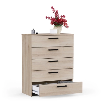 Komoda TODY 5S široká, dub kronberg/dub waterford