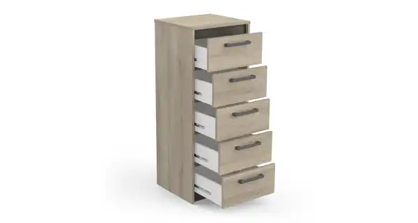 Komoda TODY 5S úzká, dub kronberg/dub waterford