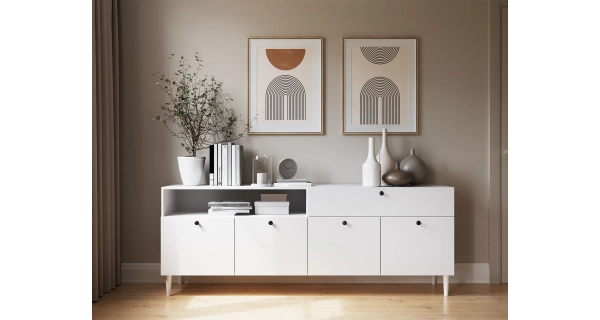 Komoda TORVIAN 200, bílá