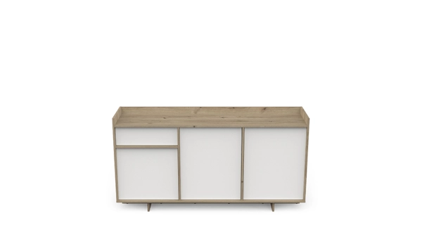 Komoda TORZEL 3D1S, dub royal/bílá