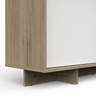 Komoda TORZEL 3D1S, dub royal/bílá