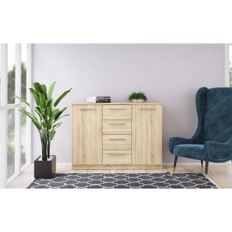 Komoda TREDAL 2D4S, dub sonoma