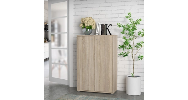 Komoda TREVON 2 s dvířky, dub sonoma