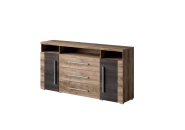 Komoda TYLTA 2D3S typ 1, ořech satin/touchwood