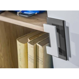 Komoda UWARA 2D2S, dub jasný/bílá