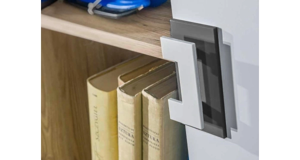 Komoda UWARA 2D2S, dub jasný/bílá