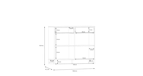 Komoda VOLRO 2D2S, šalvěj
