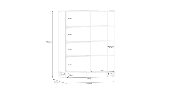 Komoda VOLRO 4D, šalvěj
