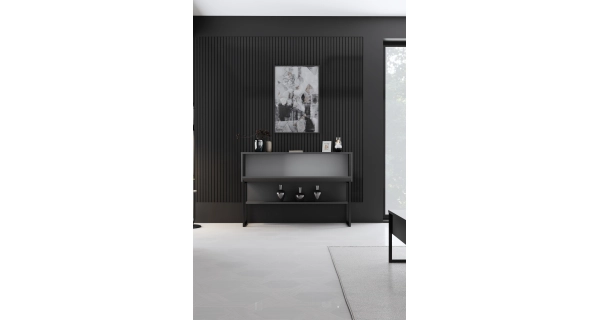 Komoda WELTRIS, antracit/černá