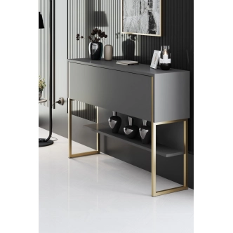 Komoda WELTRIS, antracit/zlatá