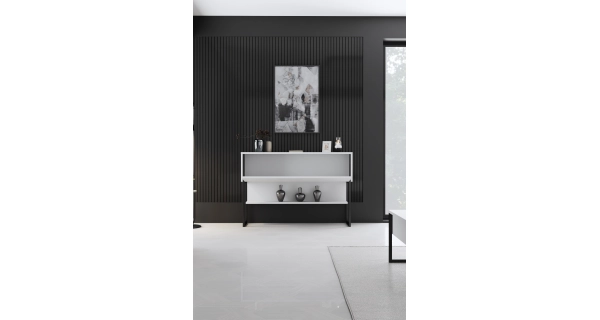 Komoda WELTRIS, bílá/černá