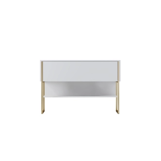 Komoda WELTRIS, bílá/zlatá