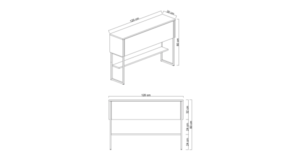 Komoda WELTRIS, travertin/černá