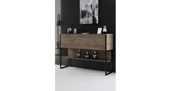 Komoda WELTRIS, vlašský ořech/černá