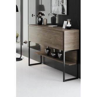 Komoda WELTRIS, vlašský ořech/černá