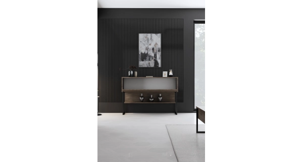 Komoda WELTRIS, vlašský ořech/černá