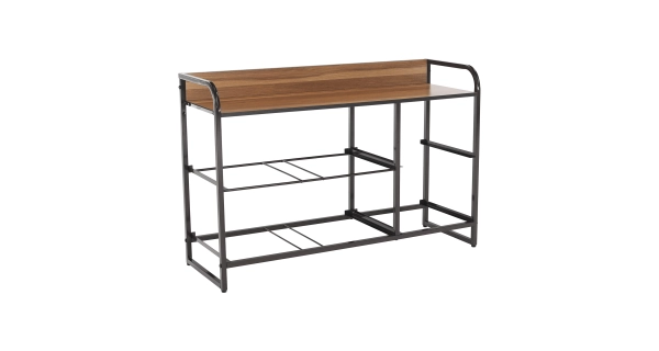 Komoda ZBYŠEK s látkovými šuplíky typ 4, černá/béžová/světlehnědá/tmavohnědá