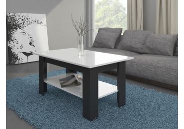 Konferenční stolek ADARA, černá/bílý lesk