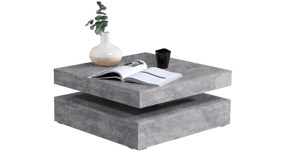 Konferenční stolek ANAKIN, světle šedý beton, 5 let záruka DOPRODEJ