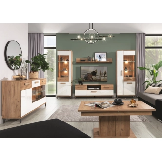 Konferenční stolek ANTIOPE, dub craft zlatý