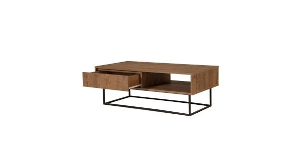 Konferenční stolek ANTONY, vlašský ořech/černá