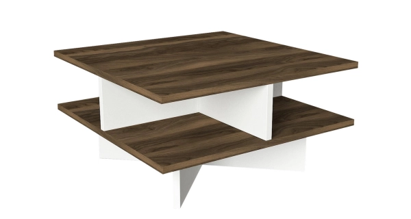 Konferenční stolek APIS, vlašský ořech/bílá